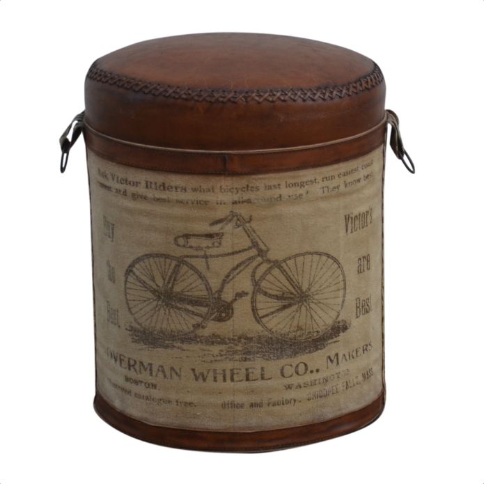 Cylindrical Bicycle Ottoman