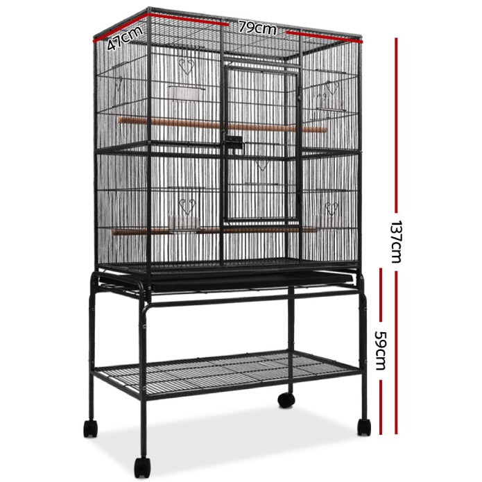 large parrot cage dimensions
