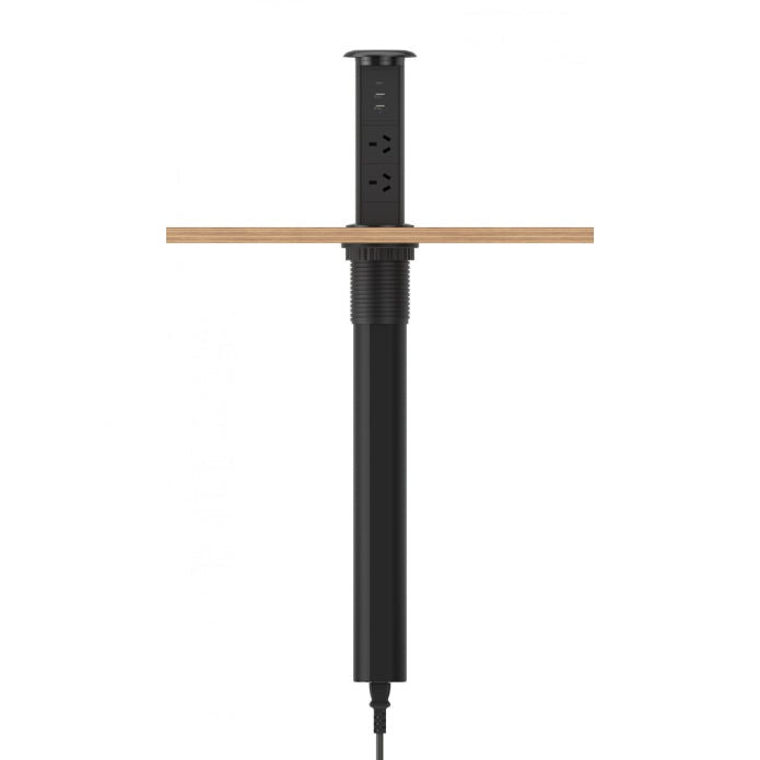 Motorised Pop Up Power Point w/USB-C and Qi
