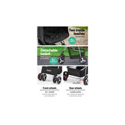 i.Pet 4 Wheel Pet Stroller - Black