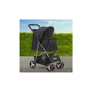 i.Pet 4 Wheel Pet Stroller - Black