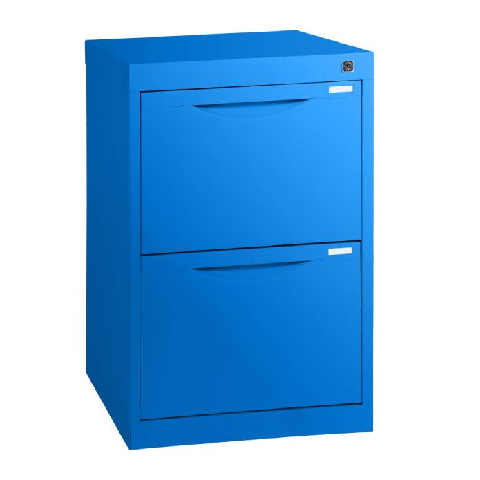 Statewide Traditional Vertical Filing Cabinet 2 Drawer Filing Cabinet - 715h x 467w x 455d Blaze Blue