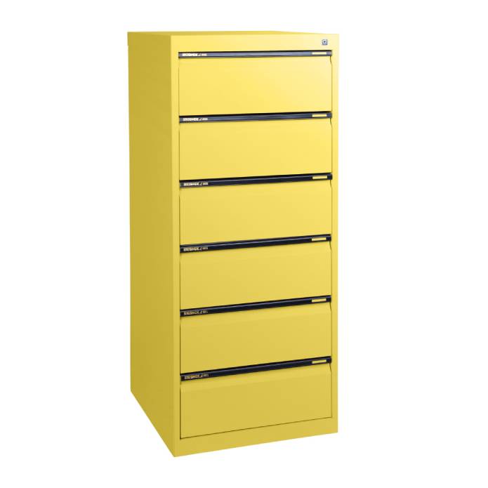 Statewide Legal Filing Cabinets 6 Drawer - 1020H x 467W x 610D Lemon Yellow