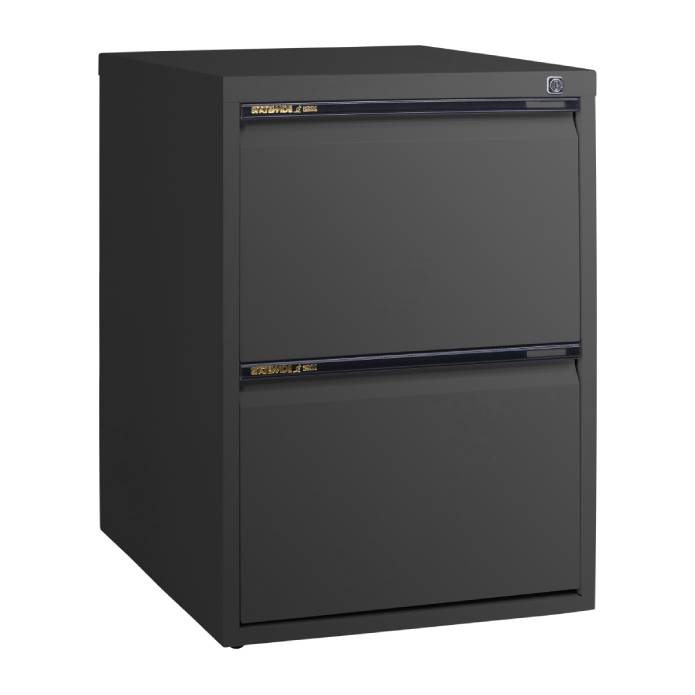Statewide Mobile Pedestals 2 File Drawer - 675h x 467w x 610d Black Ripple