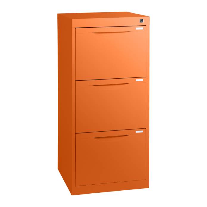 Statewide Traditional Vertical Filing Cabinet 3 Drawer Filing Cabinet - 1019h x 467w x 455d Orange