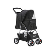 i.Pet 4 Wheel Pet Stroller - Black