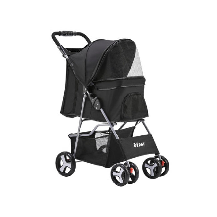 i.Pet 4 Wheel Pet Stroller - Black