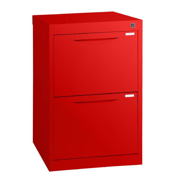 Statewide Traditional Vertical Filing Cabinet 2 Drawer Filing Cabinet - 715h x 467w x 455d Signal Red