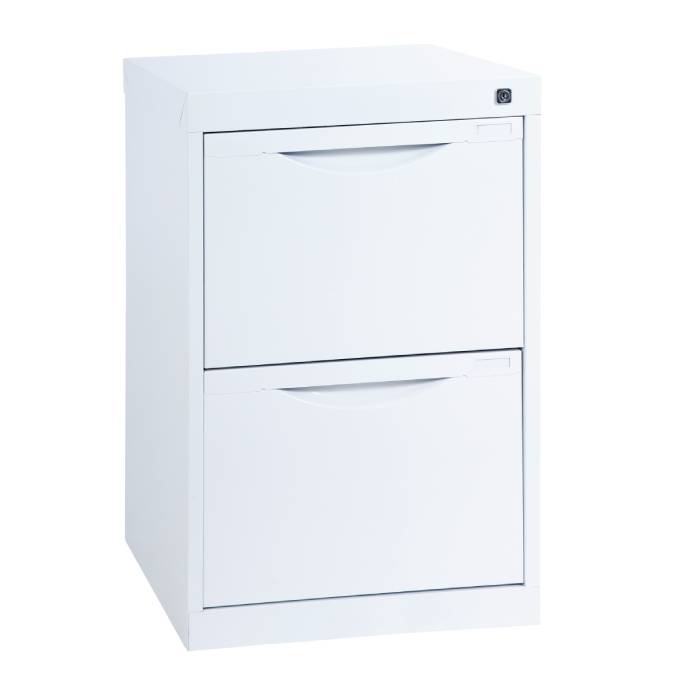 Statewide Traditional Vertical Filing Cabinet 2 Drawer Filing Cabinet - 715h x 467w x 455d White