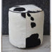 Cylindrical Cowhide Ottoman