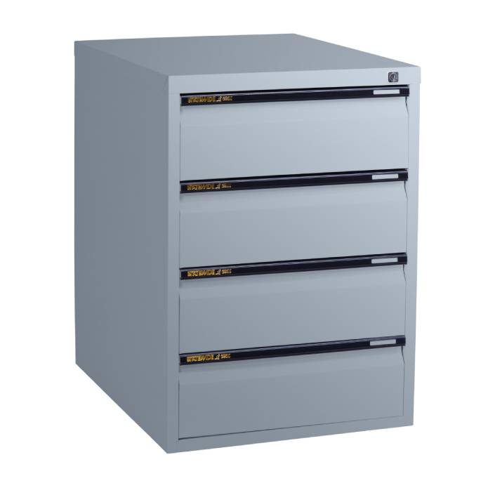 Statewide Legal Filing Cabinets 4 Drawer - 715H x 467W x 610D Precious Silver