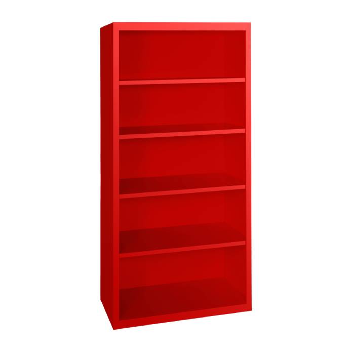 Statewide 435 mm Deep Multiple Height Bookshelf Signal Red