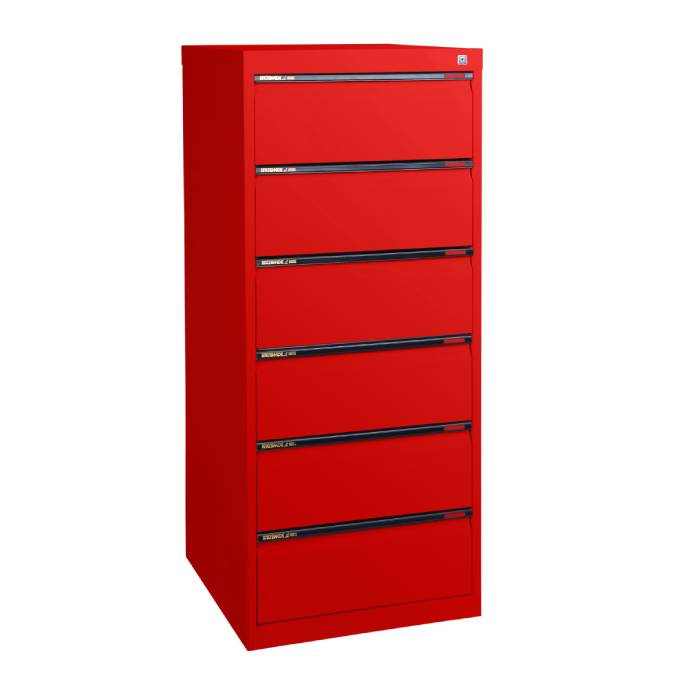 Statewide Legal Filing Cabinets 6 Drawer - 1020H x 467W x 610D Signal Red