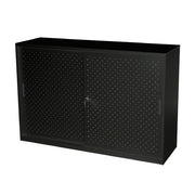 Rapidline Perforated Sliding Door Cupboard Black