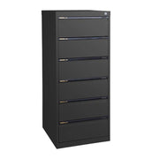 Statewide Legal Filing Cabinets 6 Drawer - 1020H x 467W x 610D Black Ripple