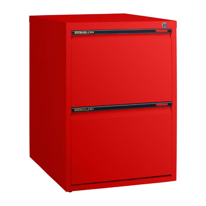 Statewide Mobile Pedestals 2 File Drawer - 675h x 467w x 610d Signal Red