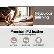 Artiss Wooden & PU Leather Office Desk Chair - White