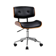 Artiss Wooden Office Visitor Chair Brown and black