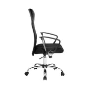 Artiss PU Leather Mesh High Back Office Chair - Black
