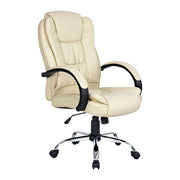 Artiss Office Chair Gaming Computer Chairs Executive PU Leather Seating Beige