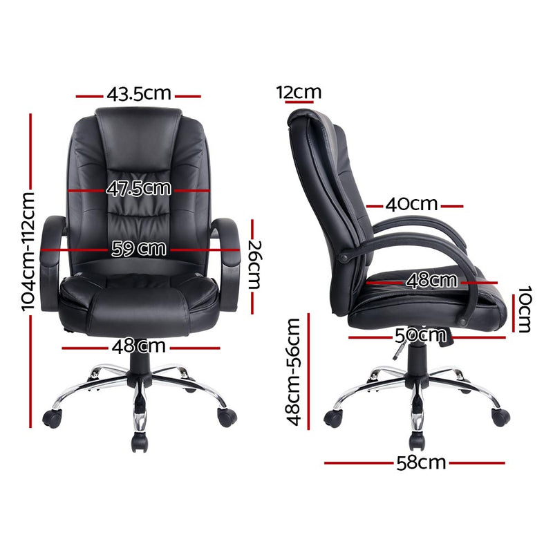 Artiss Office Chair Gaming Computer Chairs Executive PU Leather Seating