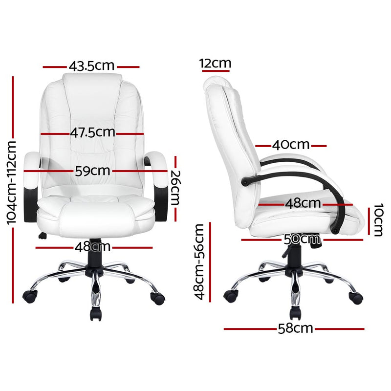 Artiss Office Chair Gaming Computer Chairs Executive PU Leather Seating