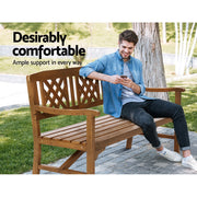 Gardeon Wooden Garden Bench 3 Seat Patio Furniture Timber Outdoor Lounge Chair
