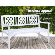 Gardeon Wooden Garden Bench 3 Seat Patio Furniture Timber Outdoor Lounge Chair