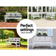 Gardeon Wooden Garden Bench 3 Seat Patio Furniture Timber Outdoor Lounge Chair