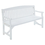 Gardeon Wooden Garden Bench Chair Natural Outdoor Furniture Décor Patio Deck 3 Seater White