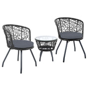 Gardeon Outdoor Patio Chair and Table Black