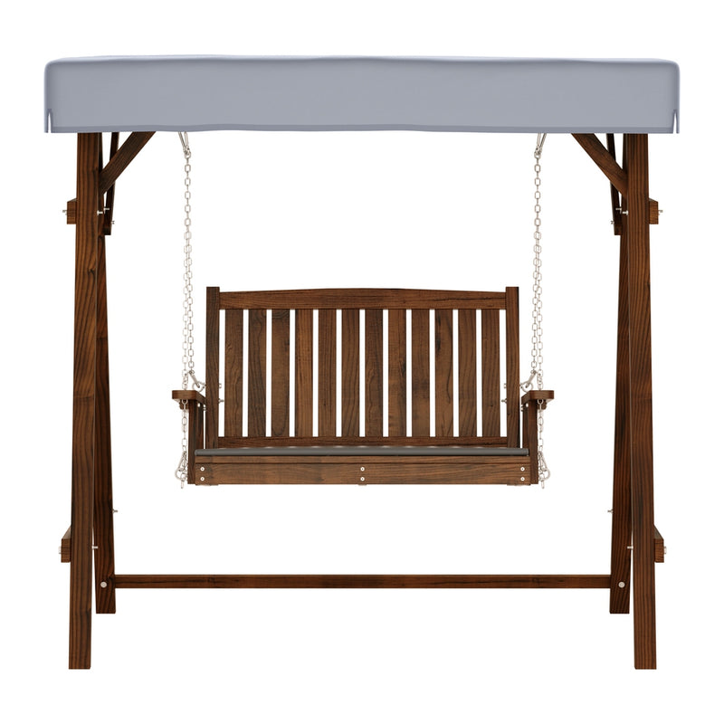 Gardeon Swing Chair Wooden Garden Bench Canopy 2 Seater Outdoor Furniture