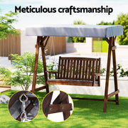 Gardeon Swing Chair Wooden Garden Bench Canopy 2 Seater Outdoor Furniture
