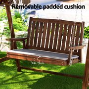 Gardeon Swing Chair Wooden Garden Bench Canopy 2 Seater Outdoor Furniture