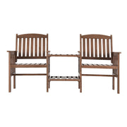 Gardeon Garden Bench Chair Table Loveseat Wooden Outdoor Furniture Patio Park
