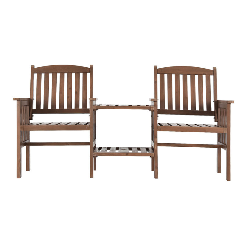 Gardeon Garden Bench Chair Table Loveseat Wooden Outdoor Furniture Patio Park