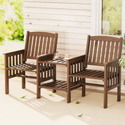 Gardeon Garden Bench Chair Table Loveseat Wooden Outdoor Furniture Patio Park