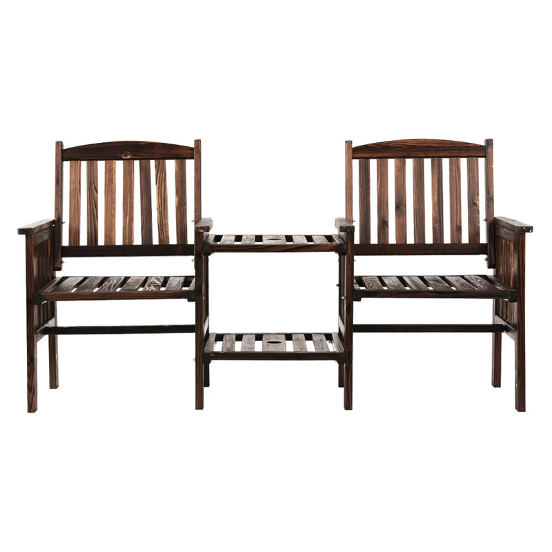 Gardeon Garden Bench Chair Table Loveseat Wooden Outdoor Furniture Patio Park