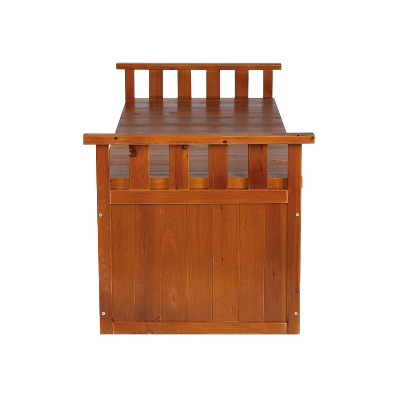 Gardeon Outdoor Storage Box Wooden Garden Bench 128.5cm Chest Tool Toy Sheds XL