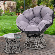 Gardeon Outdoor Lounge Setting Furniture Papasan Chair Table Wicker Patio Sofa