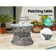 Gardeon Outdoor Lounge Setting Furniture Papasan Chair Table Wicker Patio Sofa