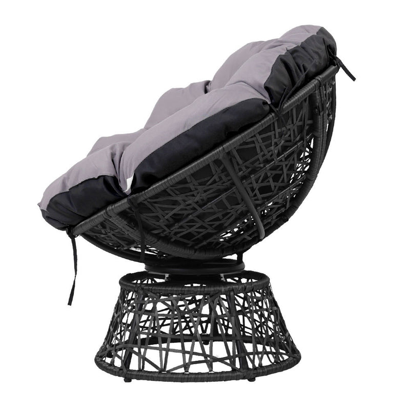 Gardeon Papasan Chair and Side Table Set