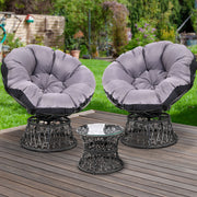 Gardeon Papasan Chair and Side Table Set