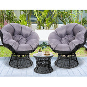 Gardeon Papasan Chair and Side Table Set