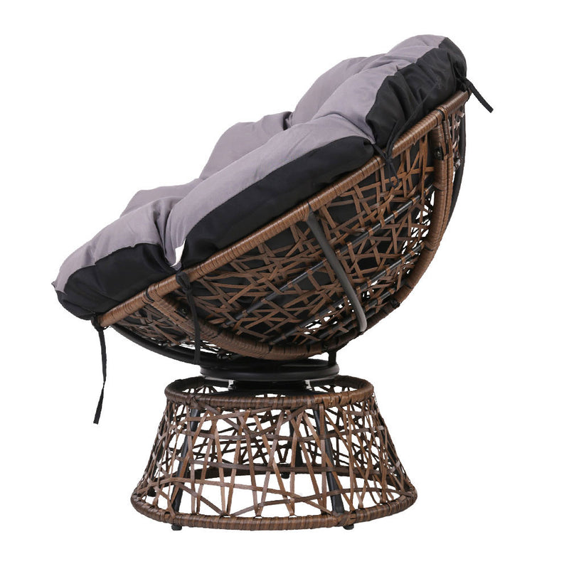 Gardeon Papasan Chair and Side Table Set