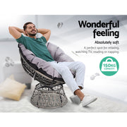 Gardeon Papasan Chair and Side Table Set