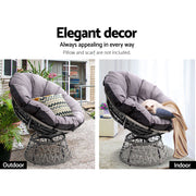 Gardeon Papasan Chair and Side Table Set