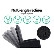 Gardeon Outdoor Setting Recliner Chair Table Set Wicker lounge Patio Furniture