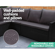 Gardeon Outdoor Furniture Dining Setting Sofa Set Lounge Wicker 9 Seater