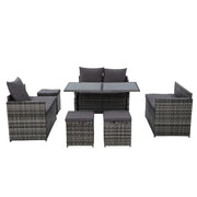 Gardeon Outdoor Furniture Dining Setting Sofa Set Lounge Wicker 9 Seater